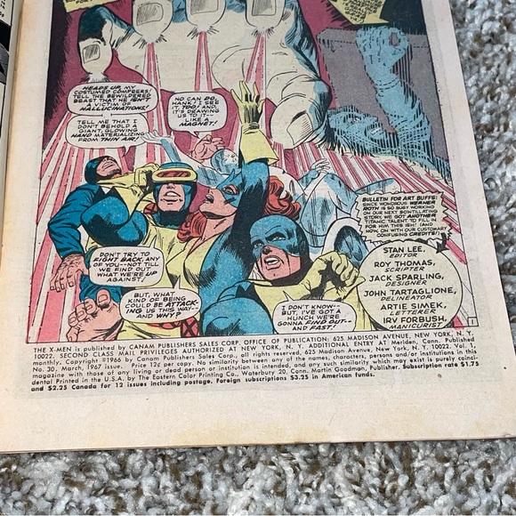 VINTAGE 1967 MARVEL THE X-MEN The Warlock Wakes! Jack Kirby Silver Age Comic #30 - Picture 7 of 10